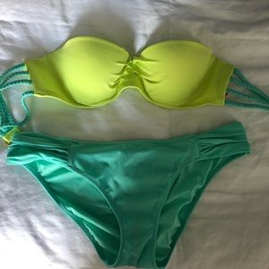 Victoria’s Secret bandeau bikini set, small 32B